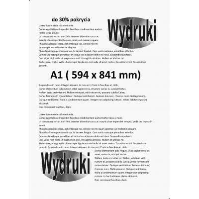 Druk A1 (594 x 841 mm) czarno-biały, wgraj plik do druku ...